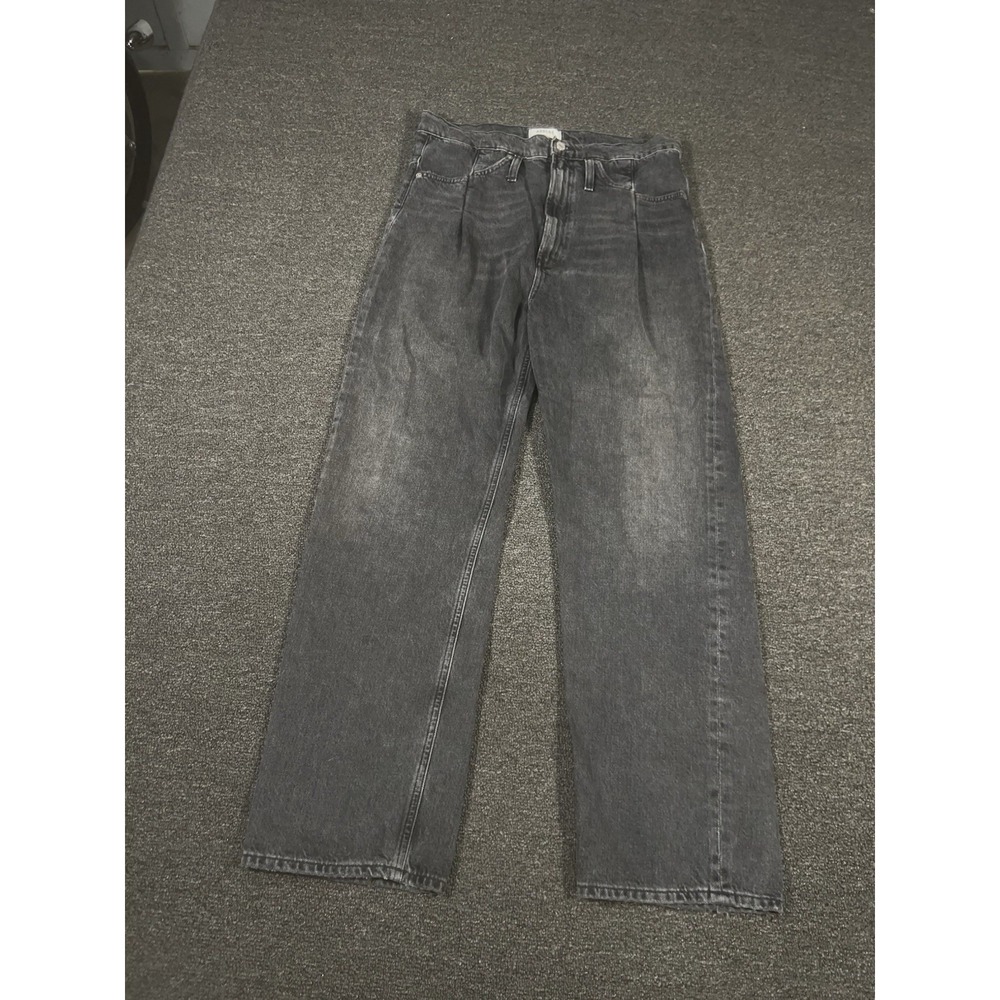 Agolde Jeans Women's 27 (Fits 34x29) Black Denim Cotton Relaxed Straight Loose